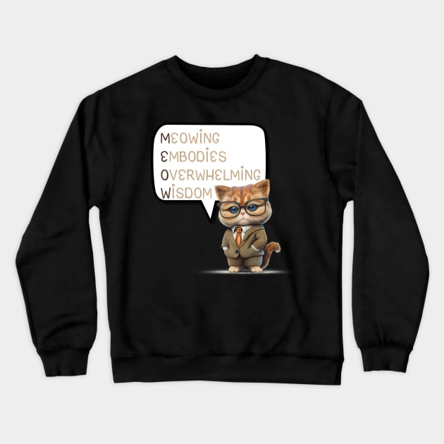 SMART CAT Crewneck Sweatshirt by MERCH4MOMS